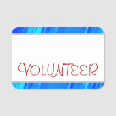 Trendy "VOLUNTEER" Name-Tag Namensschild (Vorderseite)