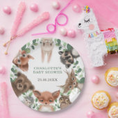 Trendy Wald Waldtiere Baby Dusche Gefälligkeiten Pappteller (Party)