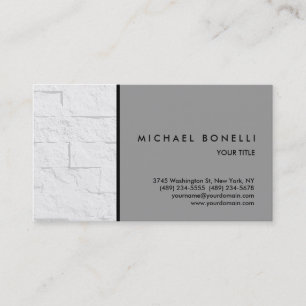 Trendy Wall Brick Gray Berufliche Visitenkarte