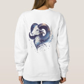 Trendy Watercolor Aries Zodiac Sweatshirt (Rückseite)