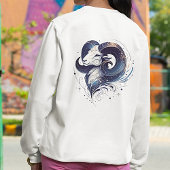 Trendy Watercolor Aries Zodiac Sweatshirt