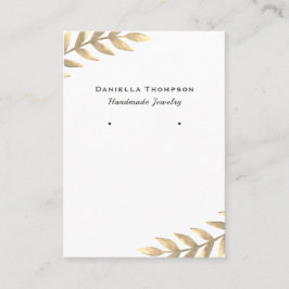 Trendy Watercolor-Blätter Juweliererring Display Visitenkarte