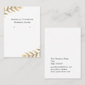 Trendy Watercolor-Blätter Juweliererring Display Visitenkarte (Vorne/Hinten)