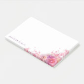 Trendy Watercolor Blume Rose Elegante Moderne Post-it Klebezettel (angewinkelt)