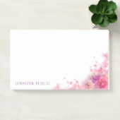 Trendy Watercolor Blume Rose Elegante Moderne Post-it Klebezettel (Büro)