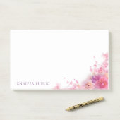 Trendy Watercolor Blume Rose Elegante Moderne Post-it Klebezettel (Auf Schreibtisch)