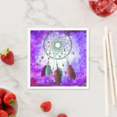 Trendy Watercolor Bohemisch Dream Catcher & Nebula Serviette (Beispiel)