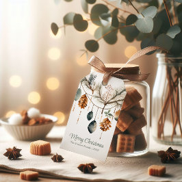 Trendy Watercolor Boho Weihnachtsschmuck Geschenkanhänger