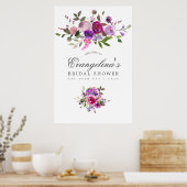 Trendy Watercolor Brautparty Herzlich willkommen Poster (Küche)