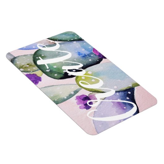 Trendy Watercolor Cactus Illustration Create Magnet (Rechte Seite)