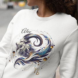 Trendy Watercolor Capricorn Zodiac Sweatshirt