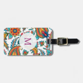 Trendy Watercolor Colorful Paisley Gepäckanhänger (Vorderseite horizontal)