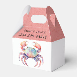 Trendy Watercolor Crab Boil Party Geschenkschachtel