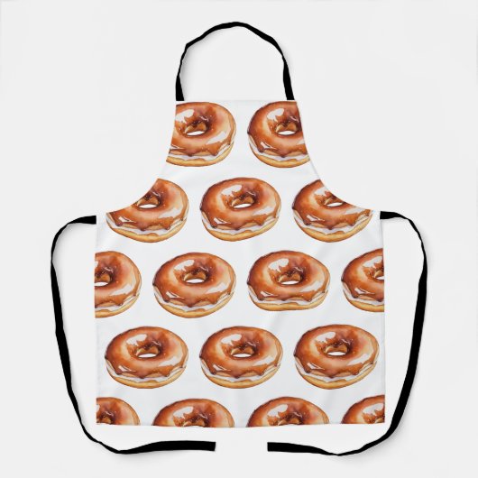 Trendy Watercolor Donut Pattern Schürze (Vorderseite)