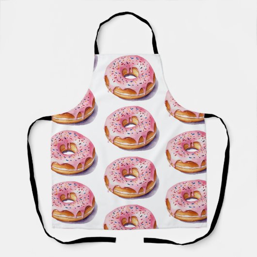 Trendy Watercolor Donut Pattern Schürze (Vorderseite)