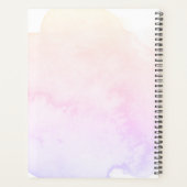 Trendy Watercolor Ein Foto Name Vorlage 2023 Planer (Rückseite)