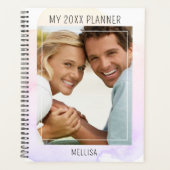 Trendy Watercolor Ein Foto Name Vorlage 2023 Planer (Vorderseite)