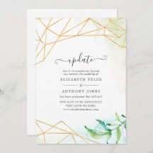 Trendy Watercolor Geometric Wedding Update