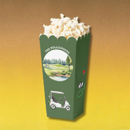 *Trendy Watercolor Golf Oriented Course Cart Geschenkschachtel