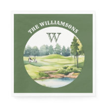 Trendy Watercolor Golf Oriented Course Cart