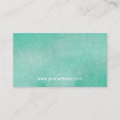 Trendy Watercolor Green Fitness Personal Trainer Visitenkarte (Rückseite)