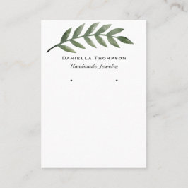 Trendy Watercolor Greenery Juwelier Earring Displa Visitenkarte