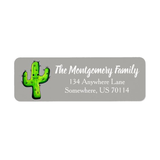 Trendy Watercolor Kawaii Cactus (Vorne)