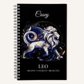 Trendy Watercolor Leo Zodiac Journal Notizblock (Vorderseite)