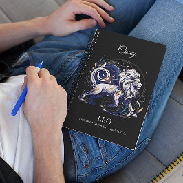 Trendy Watercolor Leo Zodiac Journal Notizblock