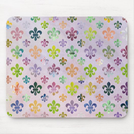 Trendy Watercolor Lilie Pattern Mousepad (Vorne)