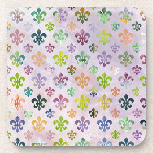 Trendy Watercolor Lilie Pattern Untersetzer (Vorderseite)