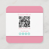 Trendy Watercolor Macaron French Patisserie Bäcker Quadratische Visitenkarte (Rückseite)