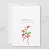 Trendy Watercolor Meadow Strawberry Brautparty Einladung (Rückseite)