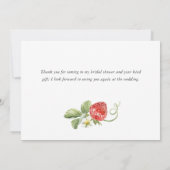Trendy Watercolor Meadow Strawberry Dankeskarte (Rückseite)