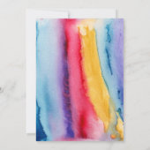 Trendy Watercolor Painting Brautparty Einladung (Rückseite)