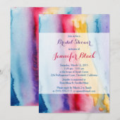 Trendy Watercolor Painting Brautparty Einladung (Vorne/Hinten)