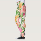 Trendy Watercolor Pink Blume Leggings (Links)