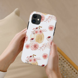 Trendy Watercolor Pumpkin & Blume | Herbst Case-Mate iPhone Hülle