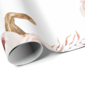 Trendy Watercolor Pumpkin & Blume | Herbst Geschenkpapier (Rolleneckpunkt)