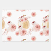 Trendy Watercolor Pumpkin & Blume | Herbst Geschenkpapier Set (Vorderseite 3)