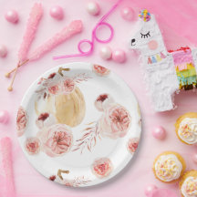 Trendy Watercolor Pumpkin & Blume | Herbst