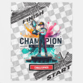 Trendy Watercolor Racing Sport Car Boy Blanket Fleecedecke (Vorderseite)