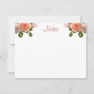 Trendy Watercolor-Rose Kalligrafie Script floral Mitteilungskarte