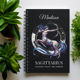 Trendy Watercolor Sagittarius Zodiac Journal Notizblock