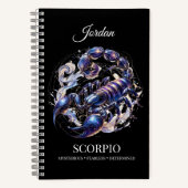 Trendy Watercolor Scorpio Zodiac Journal Notizblock (Vorderseite)