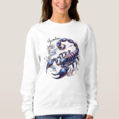 Trendy Watercolor Scorpio Zodiac Sweatshirt (Vorderseite)