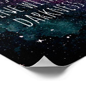 Trendy Watercolor Starry Night Inspiration Zitat Poster (Ecke)