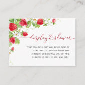 Trendy Watercolor Strawberry Baby Display Dusche Begleitkarte (Vorderseite)