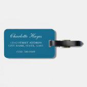 Trendy Watercolor Tropical Gepäckanhänger (Rückseite horizontal)