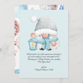Trendy Watercolor Vintage Weihnachten Winter Gnome